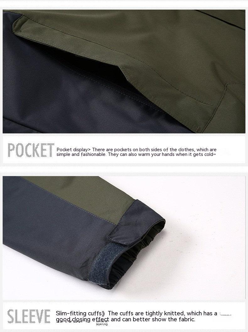 Exclusive Outdoor Wear-resistant Men's Polyester Coat — Army Green — Size 4XL — Lifestyle View