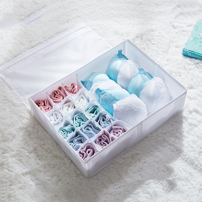Exclusive Oxford Burger Underwear Socks Storage Box — Black — Front View