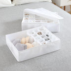 Exclusive Oxford Burger Underwear Socks Storage Box — Black — Back View