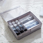 Exclusive Oxford Burger Underwear Socks Storage Box — Black — Side View