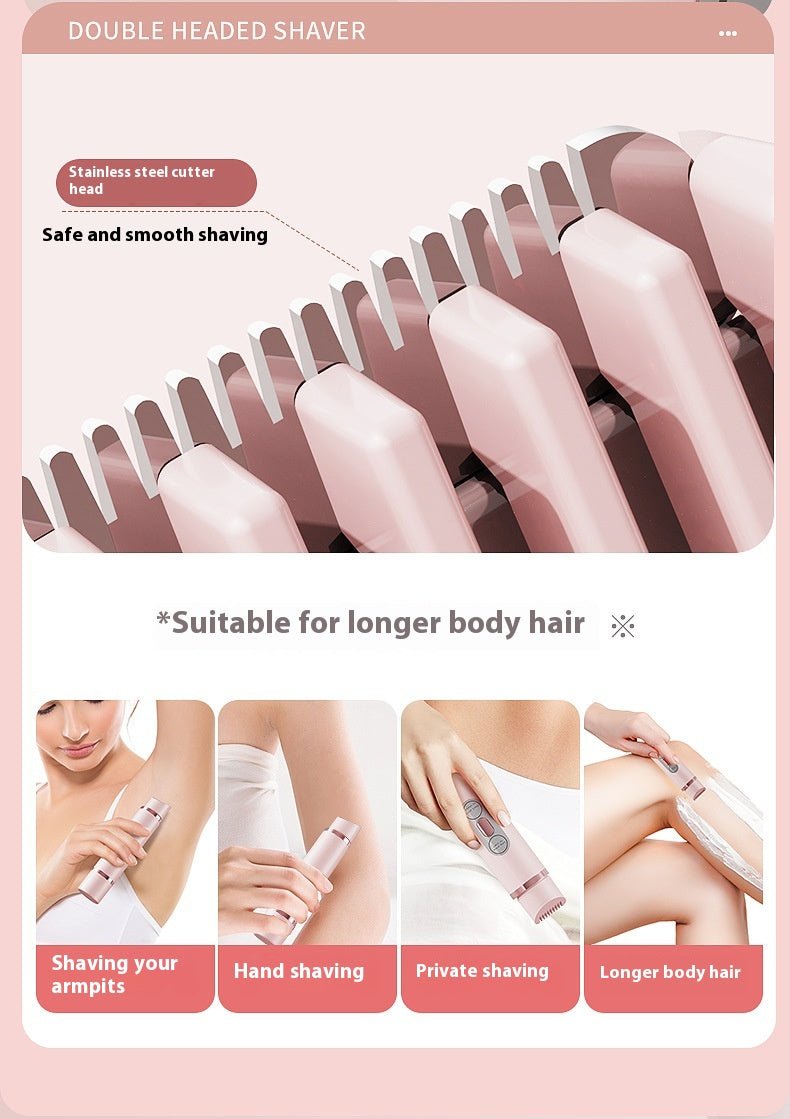 Exclusive Painless Women's Epilator | Rechargeable Hair Remover — Pink — Alternate View 15