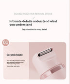 Exclusive Painless Women's Epilator | Rechargeable Hair Remover — Pink — Alternate View 17