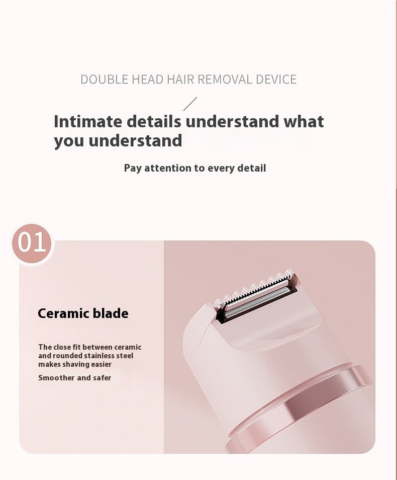 Exclusive Painless Women's Epilator | Rechargeable Hair Remover — Pink — Alternate View 17