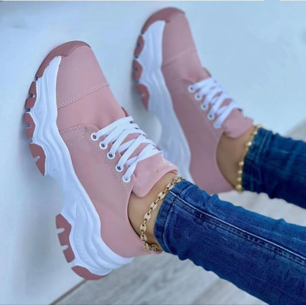 Exclusive Lace-up Sneaker For Women — Black — Size Size36 — Side View