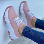 Exclusive Lace-up Sneaker For Women — Black — Size Size36 — Side View
