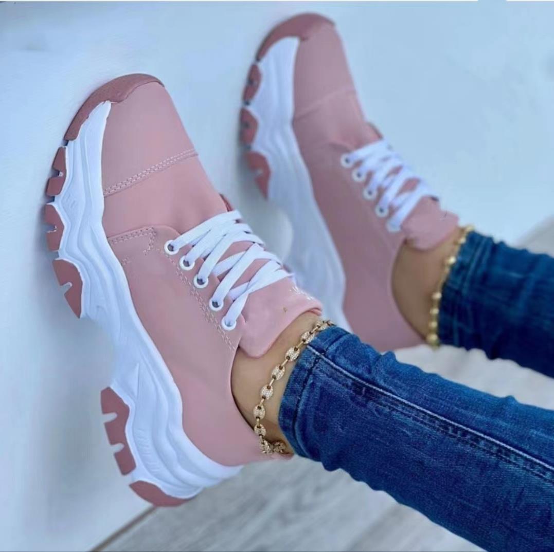 Exclusive Lace-up Sneaker For Women — Black — Size Size36 — Side View
