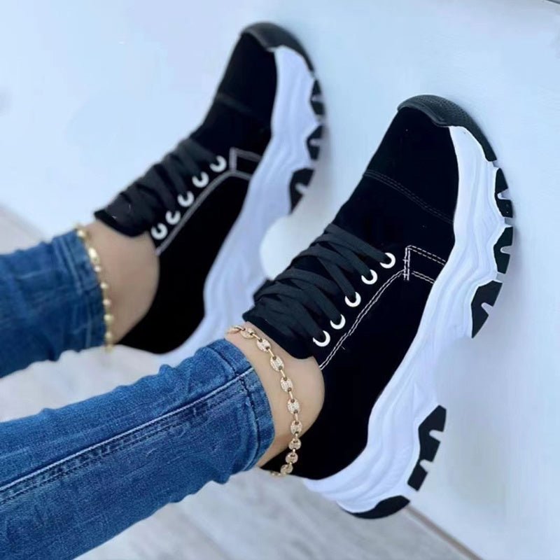 Exclusive Lace-up Sneaker For Women — Black — Size Size36 — Detail View