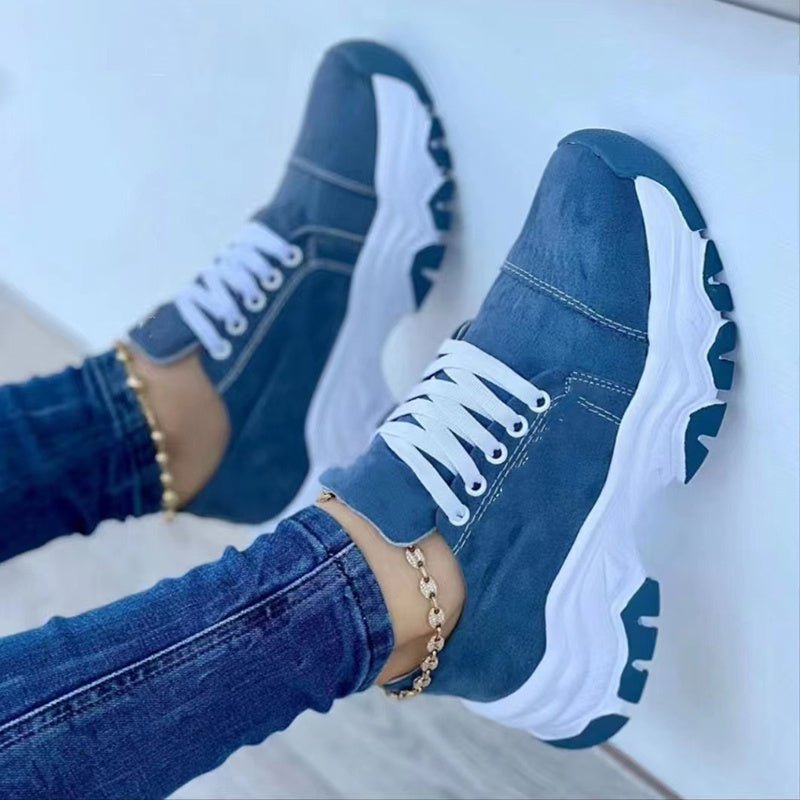 Exclusive Lace-up Sneaker For Women — Black — Size Size36 — Front View