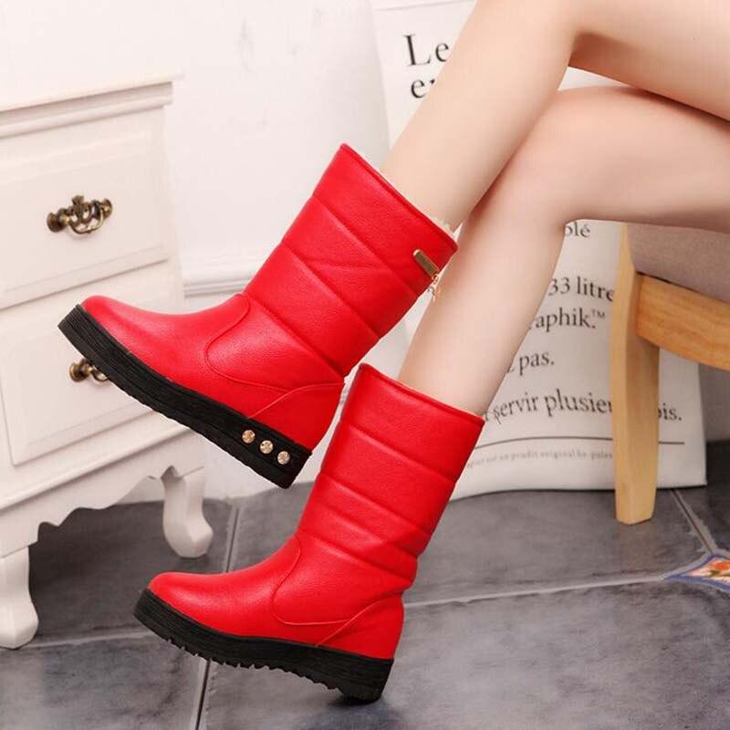 Exclusive Plush Padded Snow Boots — Black — Size 36 — Side View
