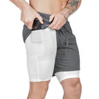 Exclusive Men's Pocket Compression Shorts — Army green camouflage — Size 2XL — Alternate View 24