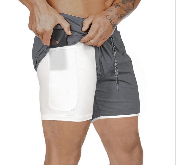 Exclusive Men's Pocket Compression Shorts — Army green camouflage — Size 2XL — Alternate View 10