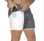 Exclusive Men's Pocket Compression Shorts — Army green camouflage — Size 2XL — Alternate View 29