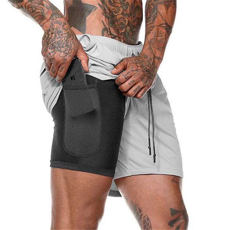 Exclusive Men's Pocket Compression Shorts — Army green camouflage — Size 2XL — Alternate View 22