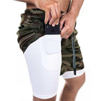 Exclusive Men's Pocket Compression Shorts — Army green camouflage — Size 2XL — Alternate View 11