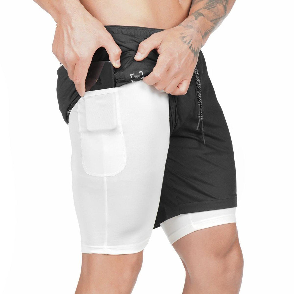 Exclusive Men's Pocket Compression Shorts — Army green camouflage — Size 2XL — Alternate View 13