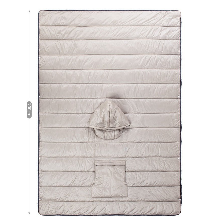 Exclusive Portable Camping Quilt — Wax apple purple — Top View