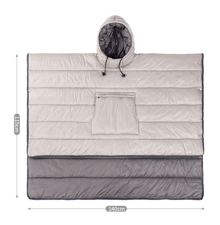 Exclusive Portable Camping Quilt — Wax apple purple — Back View
