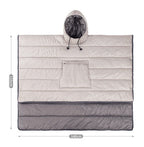 Exclusive Portable Camping Quilt — Wax apple purple — Back View