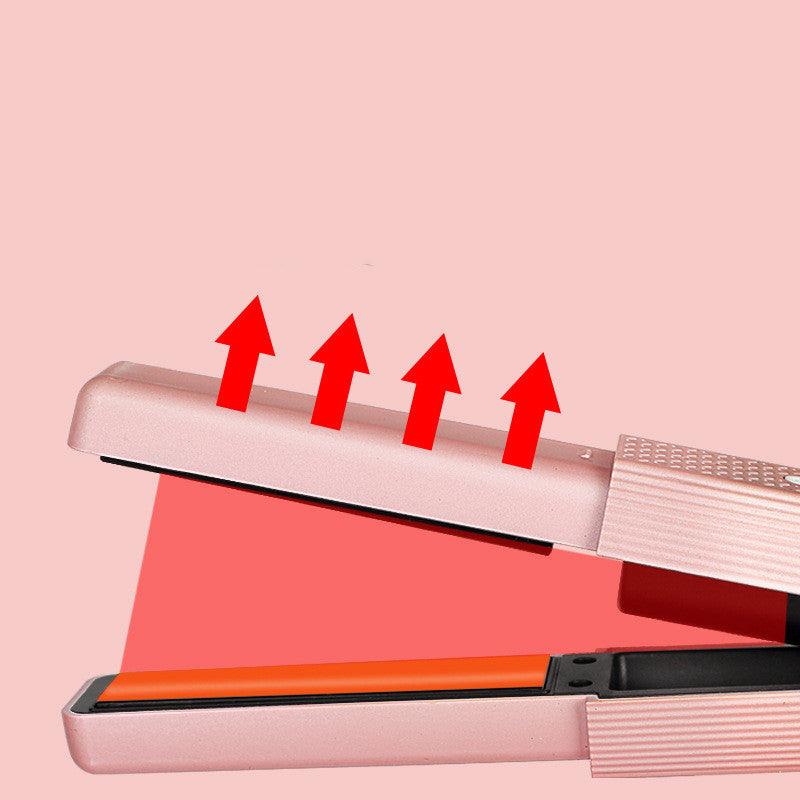 Exclusive Portable Hair Straightener & Curler — Green — Size USB — Width 1PC — Detail View