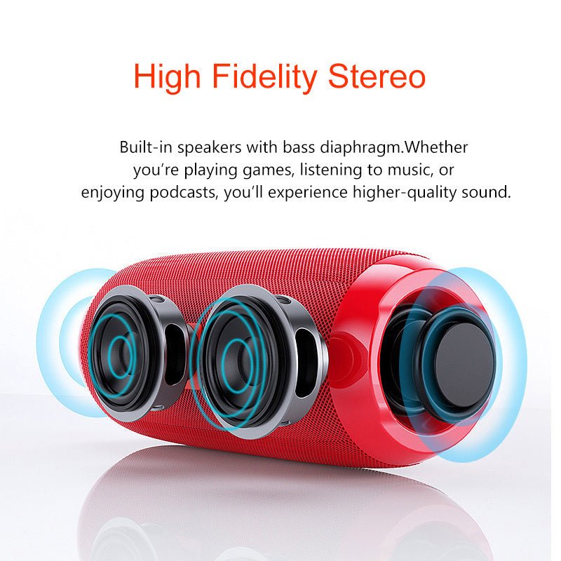 Exclusive Portable Multifunctional Bluetooth Speaker — Black — Top View