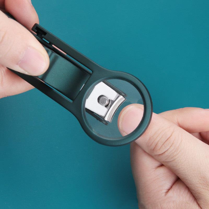Exclusive Practical Nail Clippers | Stainless Steel Manicure Set — Pp Black — Front View