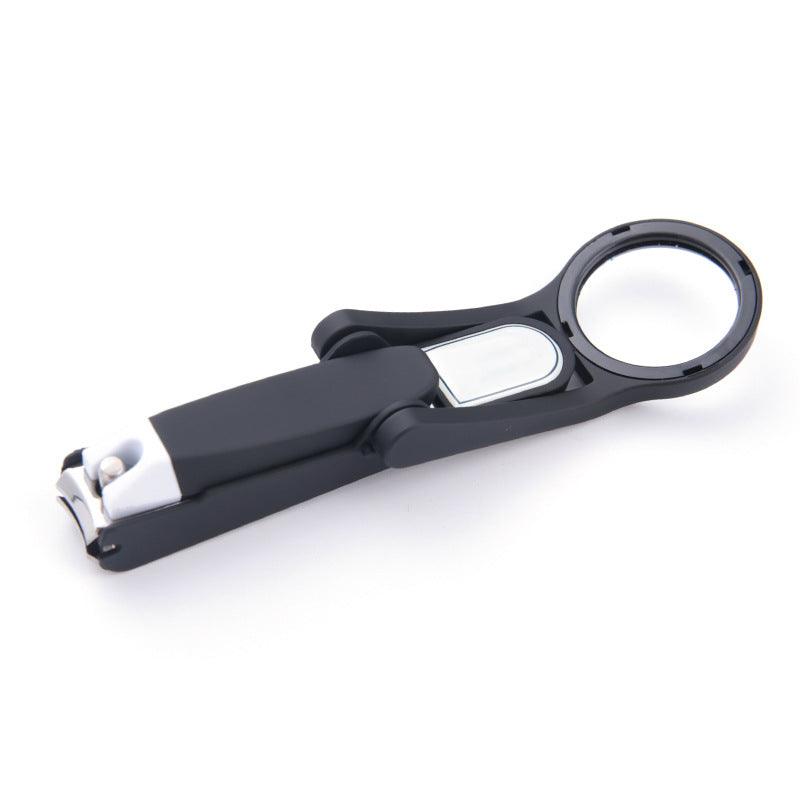 Exclusive Practical Nail Clippers | Stainless Steel Manicure Set — Pp Black — Back View