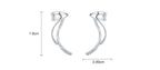 Exclusive Premium Sense No Piercing Ear Clips — Silver — Lifestyle View