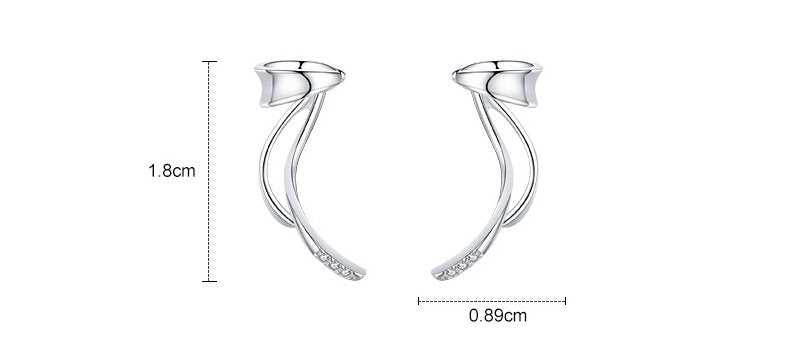 Exclusive Premium Sense No Piercing Ear Clips — Silver — Lifestyle View