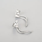 Exclusive Premium Sense No Piercing Ear Clips — Silver — Detail View