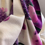 Exclusive Women's Thick Windproof Shawl — FYR143 Purple — Size 60x180cm — Top View