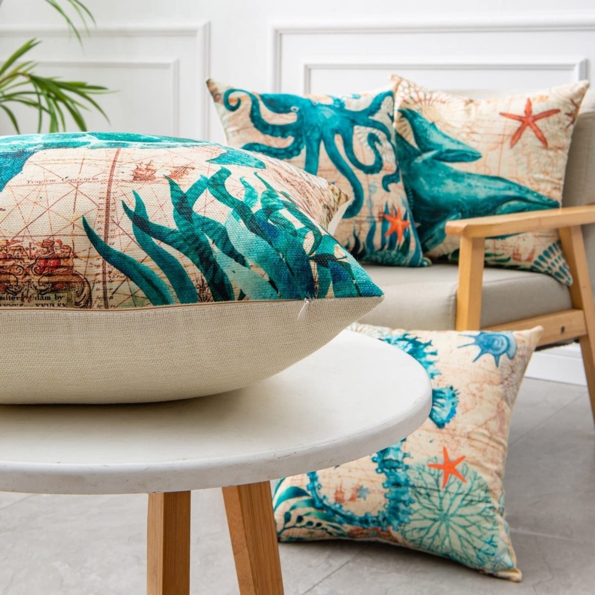 Exclusive Printed Throw Pillow Cases For Home Decor Sofa Chair Seat — A Human — Size 45x45cm — Alternate View 9