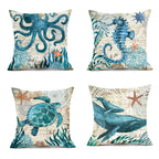 Exclusive Printed Throw Pillow Cases For Home Decor Sofa Chair Seat — A Human — Size 45x45cm — Back View
