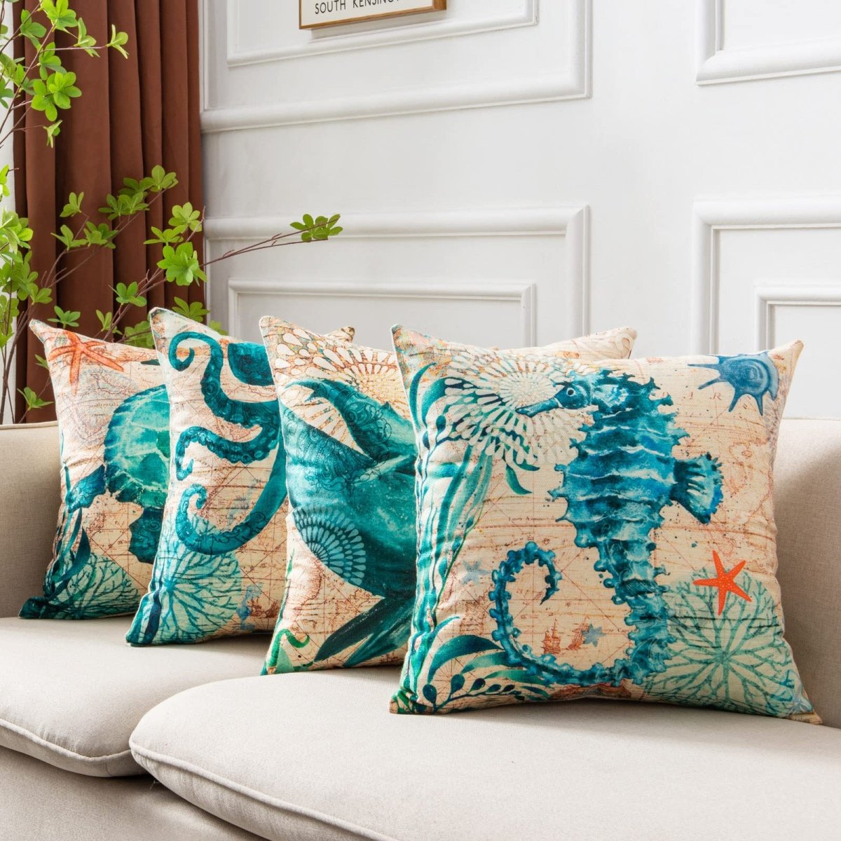 Exclusive Printed Throw Pillow Cases For Home Decor Sofa Chair Seat — A Human — Size 45x45cm — Alternate View 19