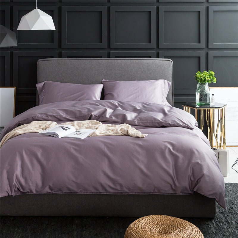 Exclusive Pure color four-piece bedding — Moonlight blue — Size 1.8M — Side View