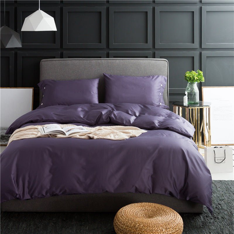 Exclusive Pure color four-piece bedding — Moonlight blue — Size 1.8M — Alternate View 7