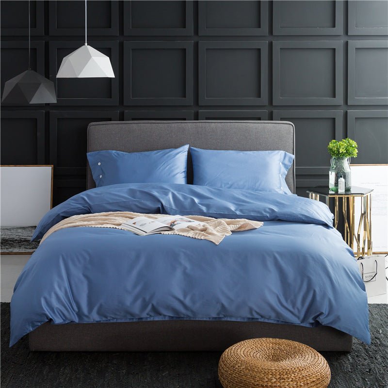 Exclusive Pure color four-piece bedding — Moonlight blue — Size 1.8M — Alternate View 8