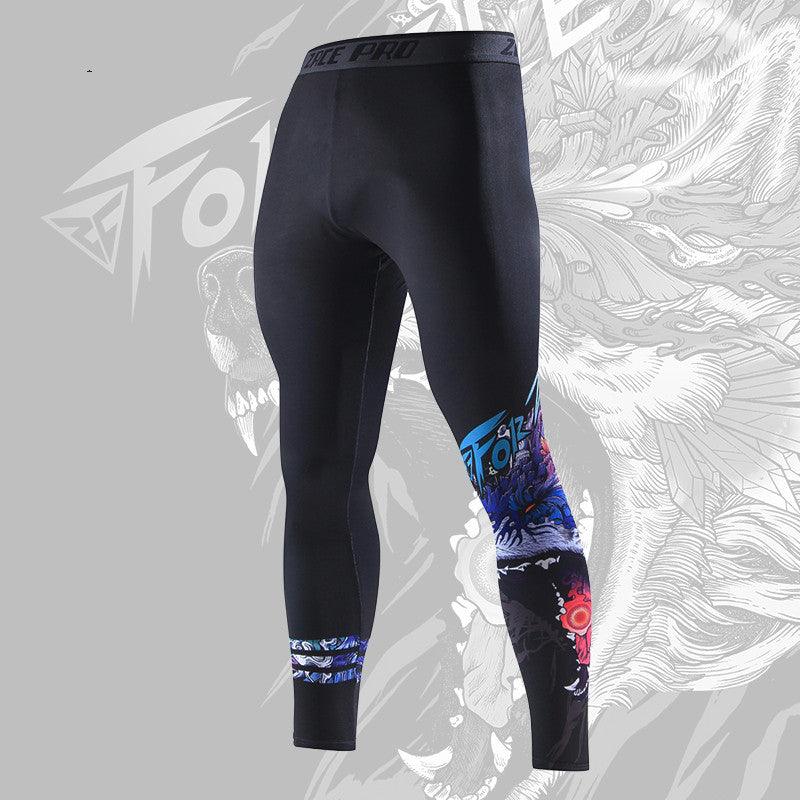 Exclusive Quick-drying Fitness Sports Men's Trousers — Black — Size 2XL — Front View