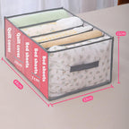 Exclusive Quilt Clothes Storage Organizer — Bed sheet5 gray — Back View