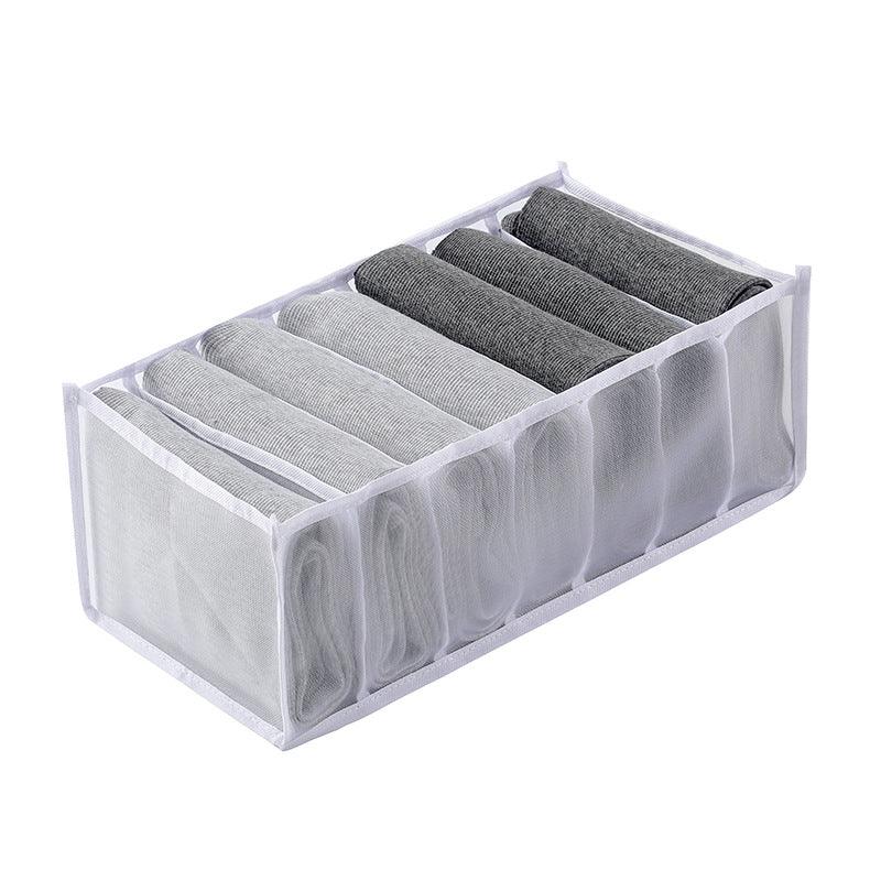 Exclusive Quilt Clothes Storage Organizer — Bed sheet5 gray — Top View