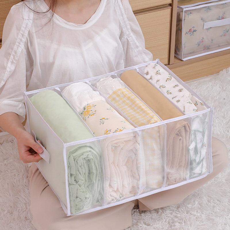 Exclusive Quilt Clothes Storage Organizer — Bed sheet5 gray — Front View