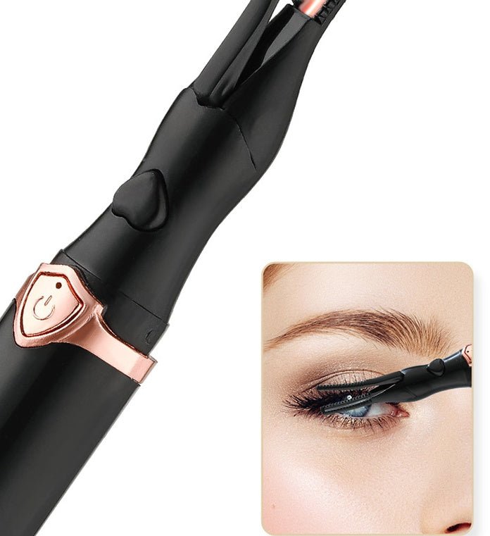 Exclusive Rechargeable 360 Rotating Eyelash Curler — Black — Size USB — Top View