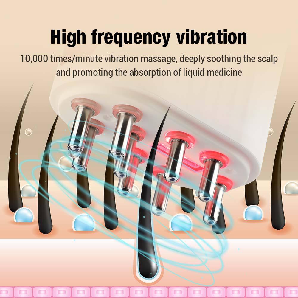 Exclusive Red Light Vibration Massage Comb Scalp — Round white — Alternate View 20