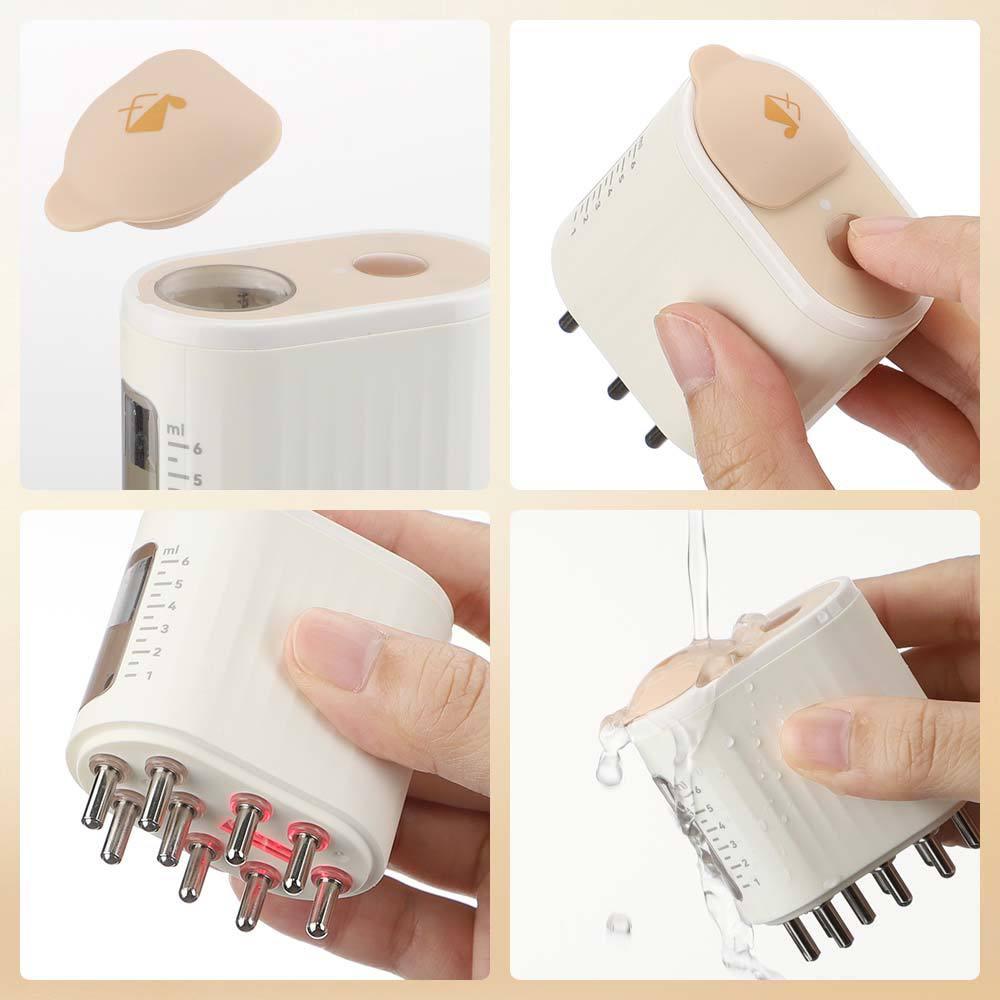 Exclusive Red Light Vibration Massage Comb Scalp — Round white — Alternate View 15