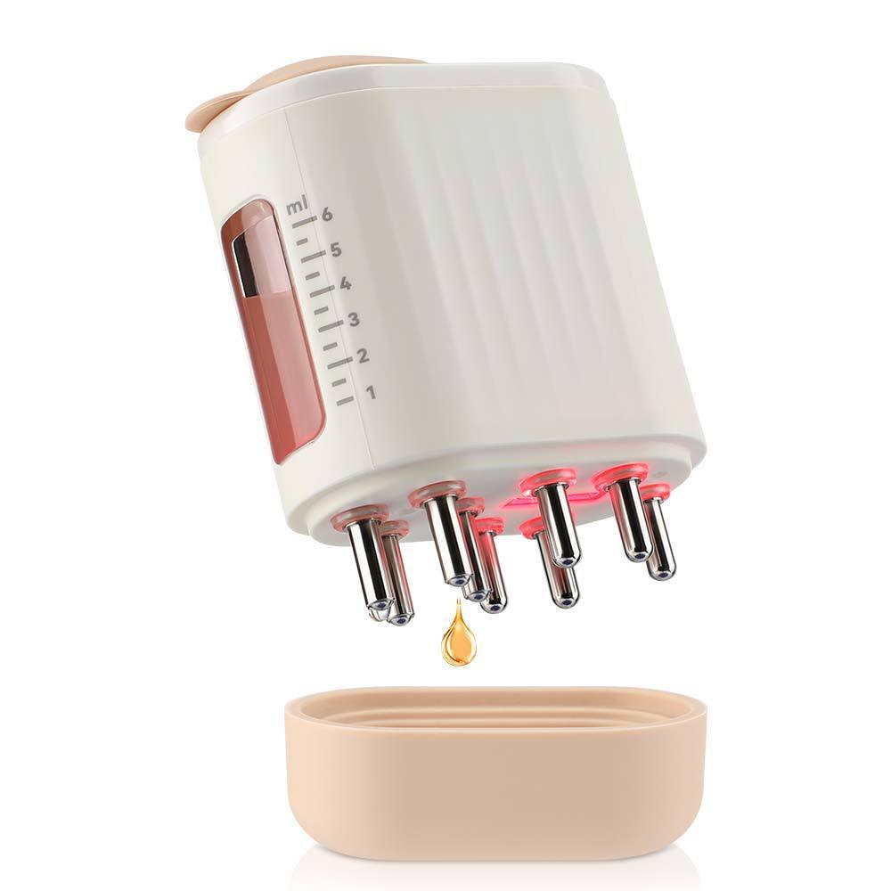 Exclusive Red Light Vibration Massage Comb Scalp — Round white — Alternate View 12