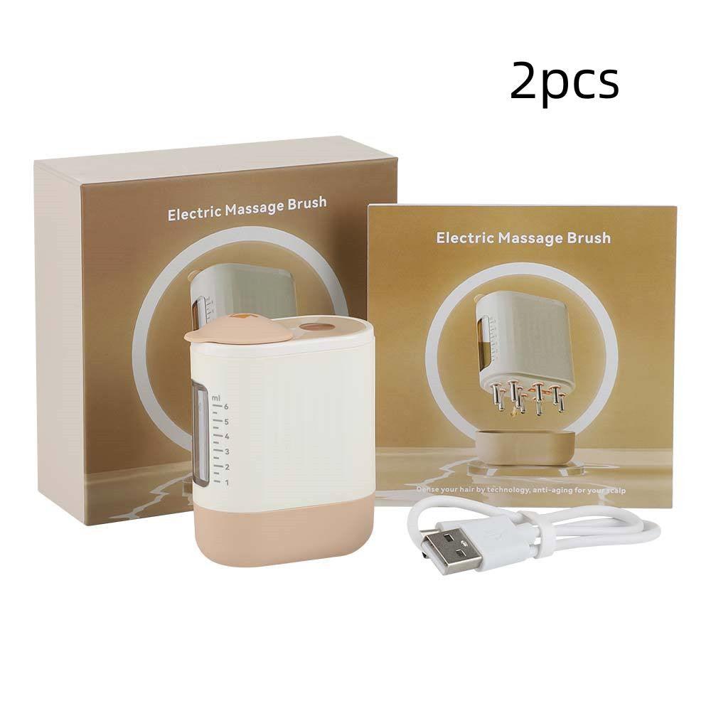 Exclusive Red Light Vibration Massage Comb Scalp — Round white — Detail View