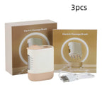 Exclusive Red Light Vibration Massage Comb Scalp — Round white — Lifestyle View
