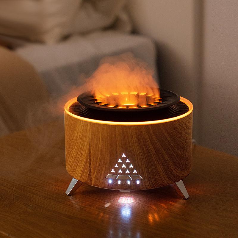 Exclusive Remote Control Volcano Humidifier Diffuser — White — Size EU — Front View