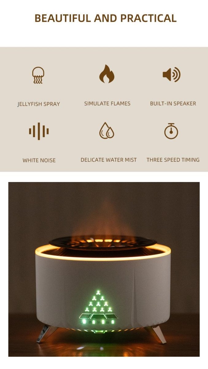 Exclusive Remote Control Volcano Humidifier Diffuser — White — Size EU — Alternate View 19