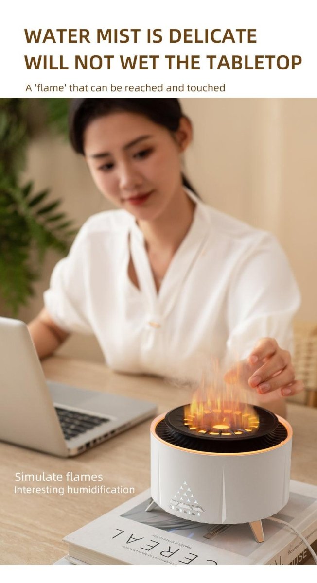 Exclusive Remote Control Volcano Humidifier Diffuser — White — Size EU — Alternate View 14