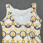 Exclusive Retro Print One-Piece Swimsuit — Black — Size L — Lifestyle View